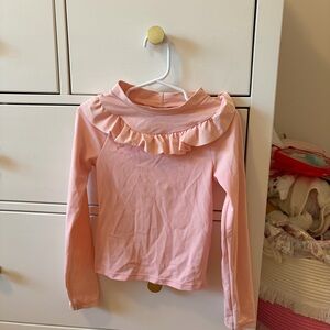 Janie and Jack Pink Long Sleeve Rashguard Size 5